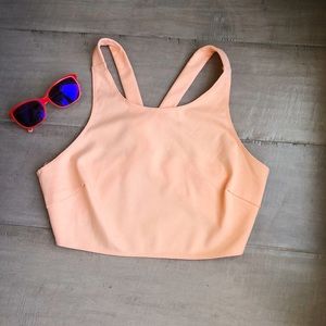 NWOT BCBG Generation peach short crop top